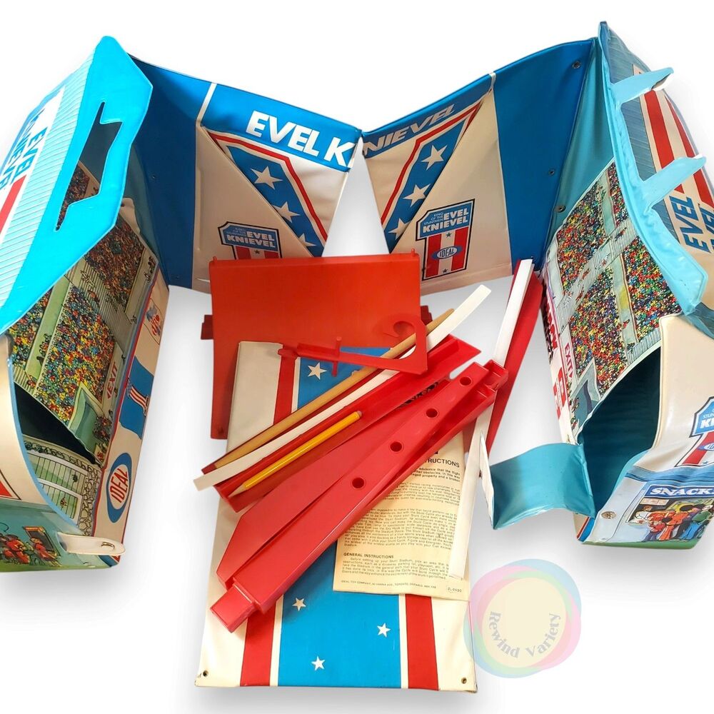 Ideal 1974 Evel Knievel Stunt Stadium Playset Case